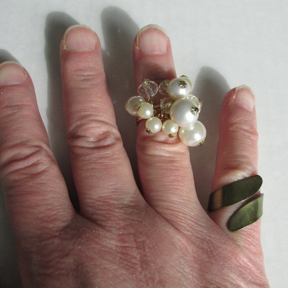 Collection Lot Bundle 14 Costume Jewelry Rings Size 6-6.75 - Picture 13 of 14